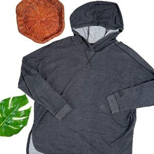 The North Face Women's Drop Shoulder Hooded Gray Oversized Sweatshirt Sweater